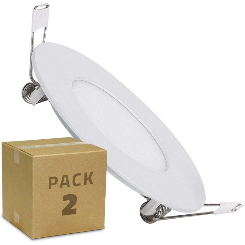 

Efectoled - Pack 2 Placa LED 3W Circular Corte Ø 70 mm Blanco Neutro 4000K - 4500K - Blanco Neutro 4000K - 4500K