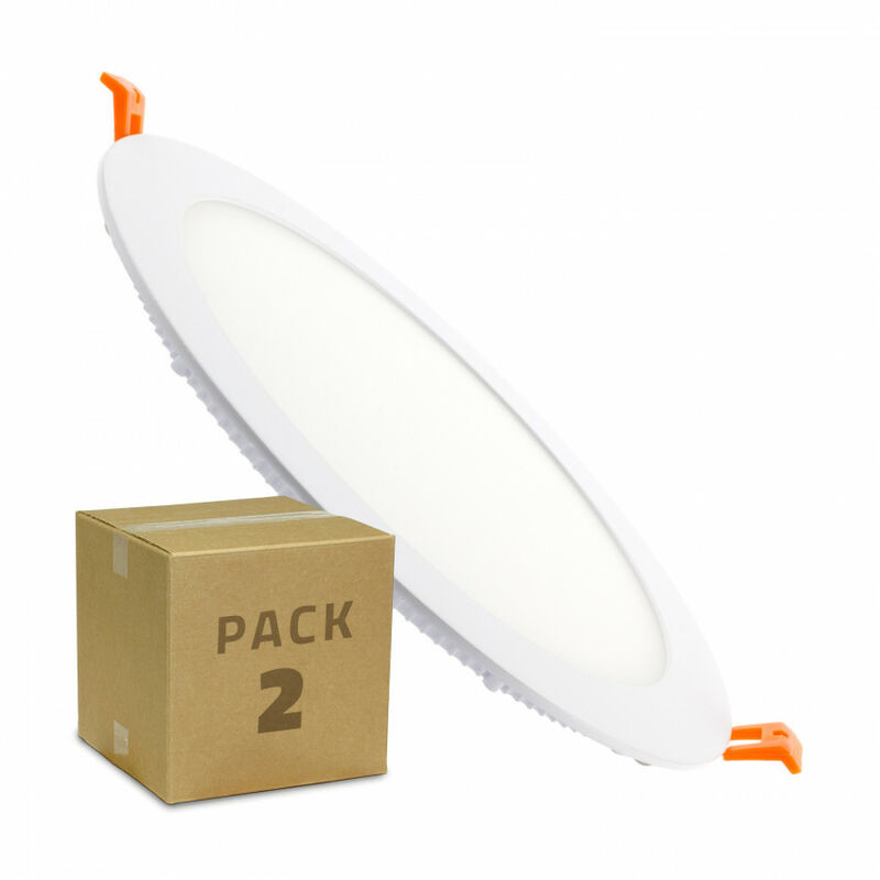 

Efectoled - Pack Placas LED 18W Circular SuperSlim (2 un) Corte Ø 205 mm Blanco Neutro 4000K - 4500K . - Blanco Neutro 4000K - 4500K