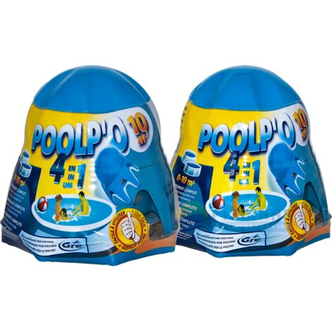 Pack 2 Poolp'o. Tratamiento completo para piscinas elevadas hasta 10 m3