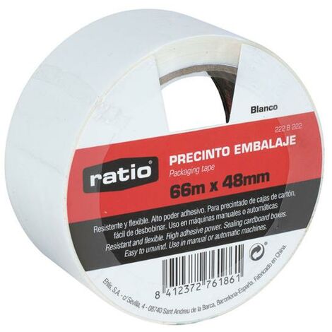 PACK 2 Rollos Precinto embalaje Blanc - talla