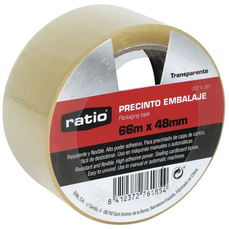 PACK 2 Rollos Precinto embalaje Transparent - talla