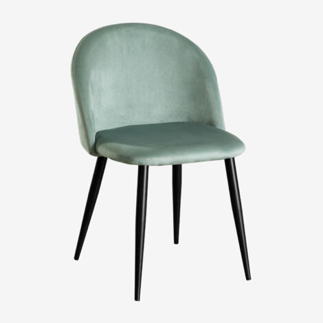 PACK 2 Sedie da pranzo in velluto Kana SKLUM Verde Abete