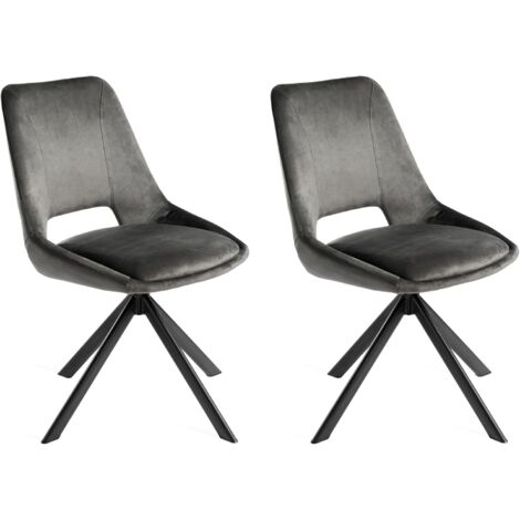 Pack 2 Sillas Comedor Calpe Giratoria Gris