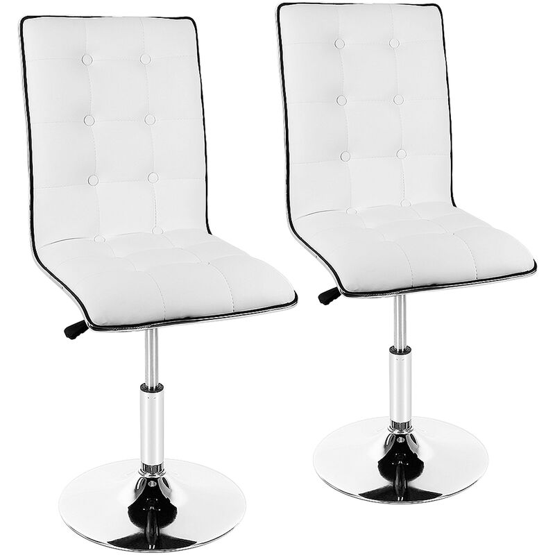 

Pack 2 Sillas comedor cuero artificial -Blanco