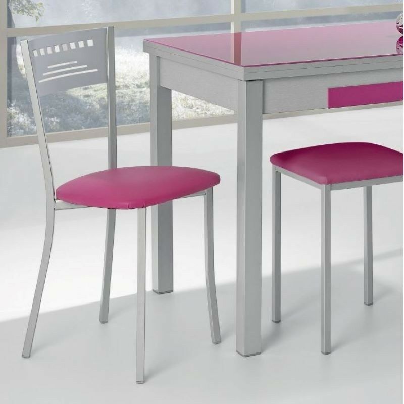 

Kitkay - Pack 2 Sillas de Cocina Lana asiento Tapizado en Símil Piel - 2