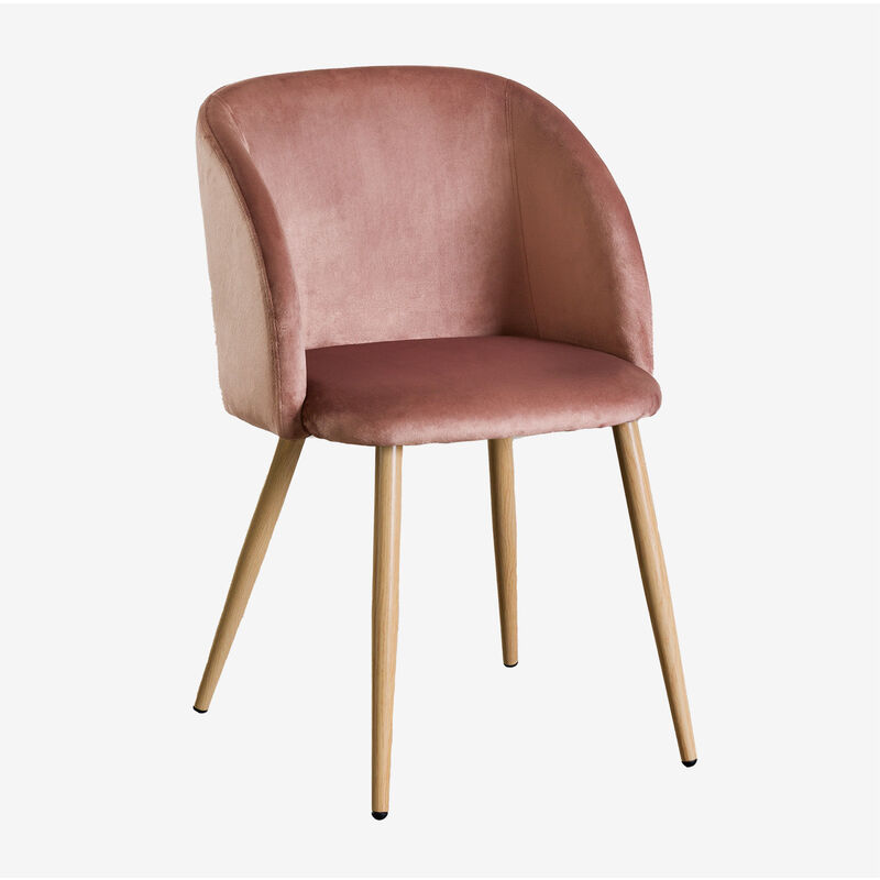 

PACK 2 Sillas de Comedor en Terciopelo con Reposabrazos Kana Terracota Terracota - Sklum