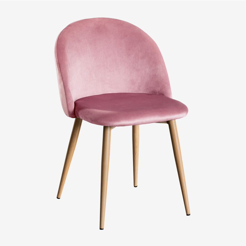 

PACK 2 Sillas de Comedor en Terciopelo Kana SKLUM - Madera Natural Peonia