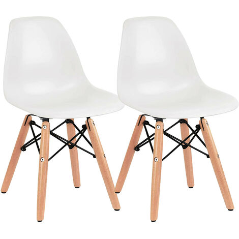 Pack 2 Sillas de Dormitorio Infantiles 35x30.5x57.5cm Thinia Home - Blanco
