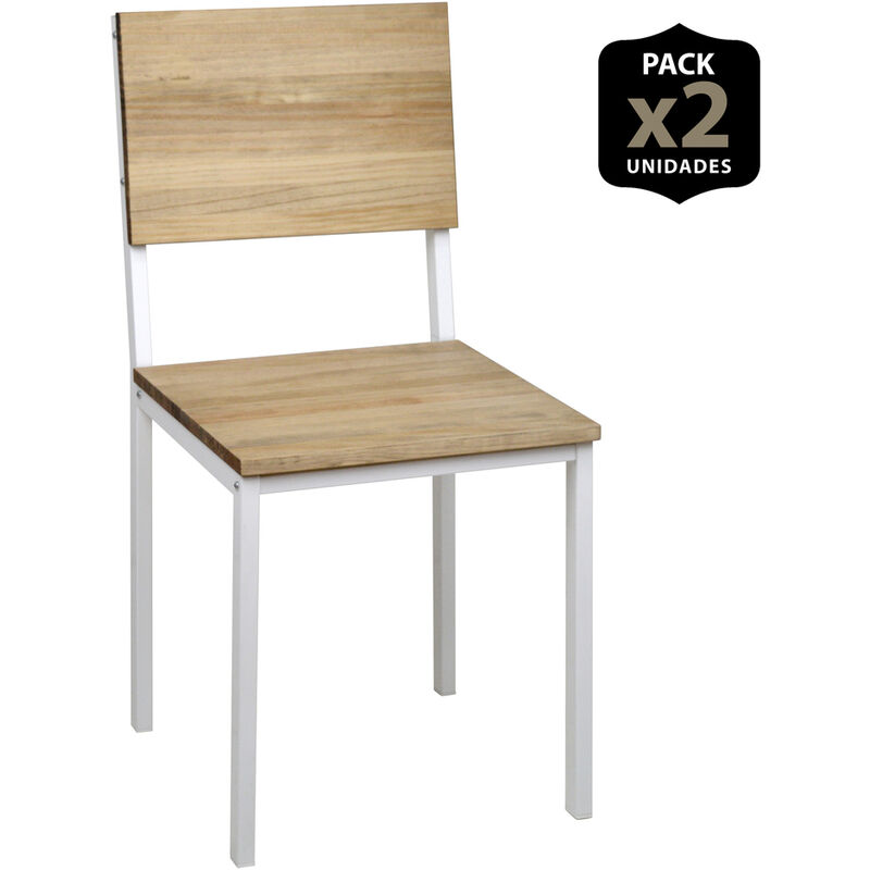 

Pack 2 sillas icub desmontables Blanco 41X50x86cm. Industrial Vintage