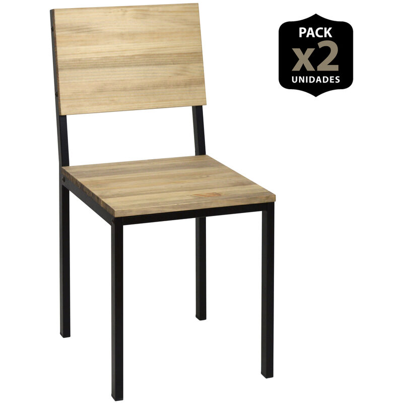 

Pack 2 sillas icub desmontables Negro 41X50x86cm. Industrial Vintage