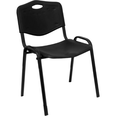 Pack 2 sillas Iso plastic PVC negro