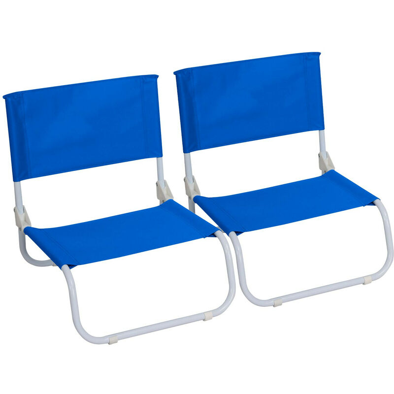 

Pack 2 Sillas Plegables Bajas de Playa Azul 45x49,5x17,5cm 7house