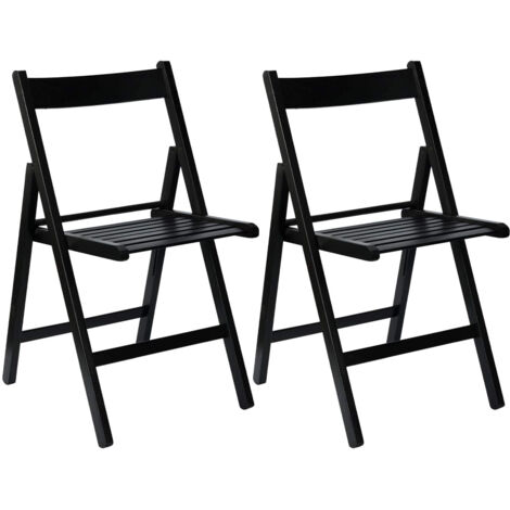 Pack 2 Sillas Plegables de Madera de Bambú Biano 46x44x78cm Thini