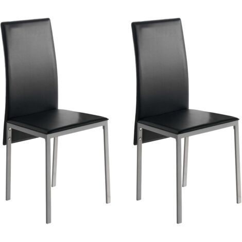 Pack 2 Sillas Salón Comedor Saona Estilo Moderno en Color Negro 97x51x42