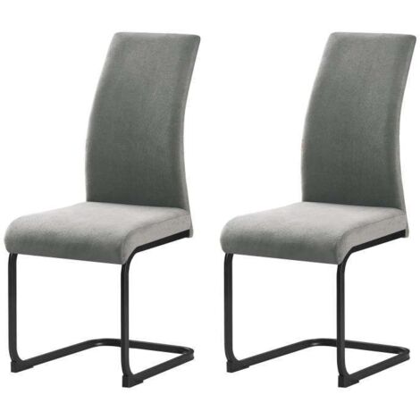 Pack 2 Sillas Salón Comedor Tacoma Estilo Contemporáneo Color Gris 43x100x45 cm