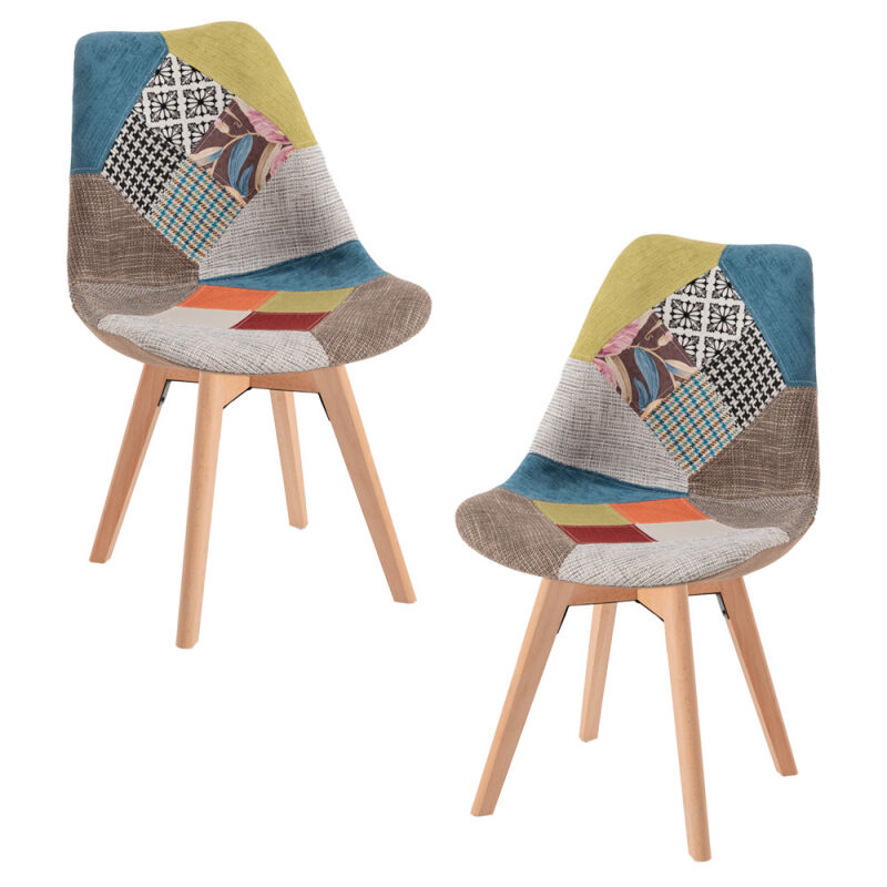 

Packs Sillas Comedor - Pack 2 Sillas Synk Patchwork - Patchwork colores