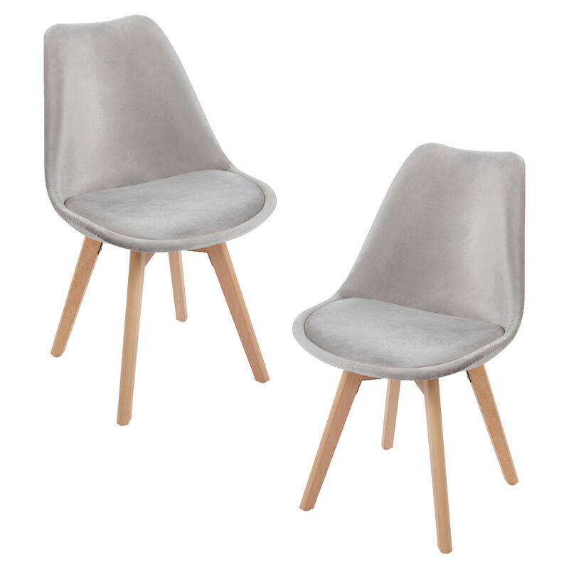 

Packs Sillas Comedor - Pack 2 Sillas Synk Terciopelo - Gris