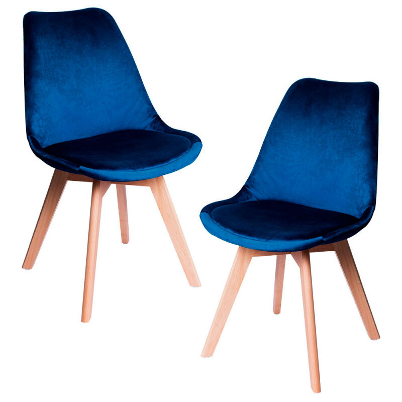 

Packs Sillas Comedor - Pack 2 Sillas Synk Terciopelo - Azul medio
