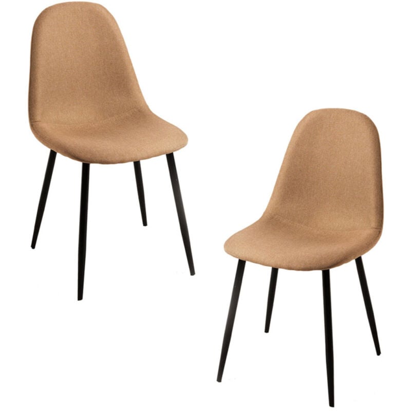 

Packs Sillas Comedor - Pack 2 Sillas Teok Black Tela - Marrón arena