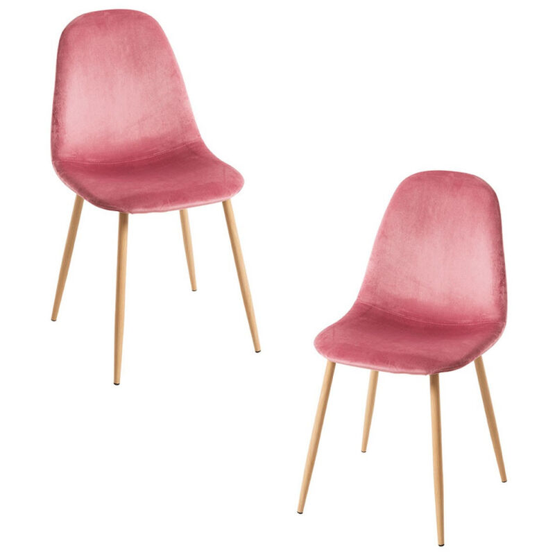 

Packs Sillas Comedor - Pack 2 Sillas Teok Terciopelo - Rosa