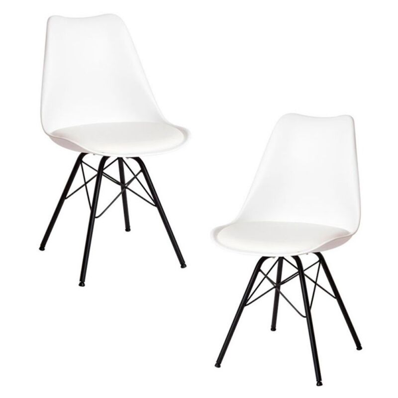

Packs Sillas Comedor - Pack 2 Sillas Tilsen Metalizada - Blanco