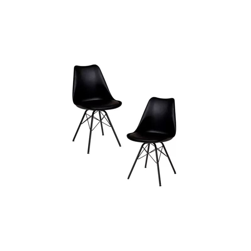 

Packs Sillas Comedor - Pack 2 Sillas Tilsen Metalizada - Negro