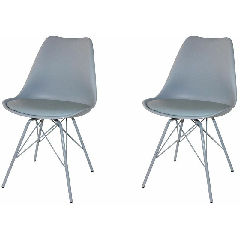 

Pack 2 Sillas Tower Métal Gri Ancho: 49 Cm X Largo: 50 Cm X Alto: 83 Cm