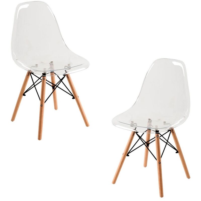 

Packs Sillas Comedor - Pack 2 Sillas Tower Transparentes - Transparente