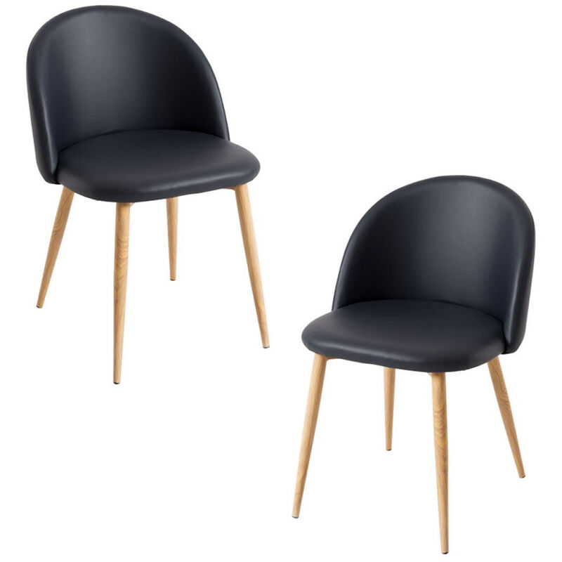 

Packs Sillas Comedor - Pack 2 Sillas Vint Polipiel - Negro