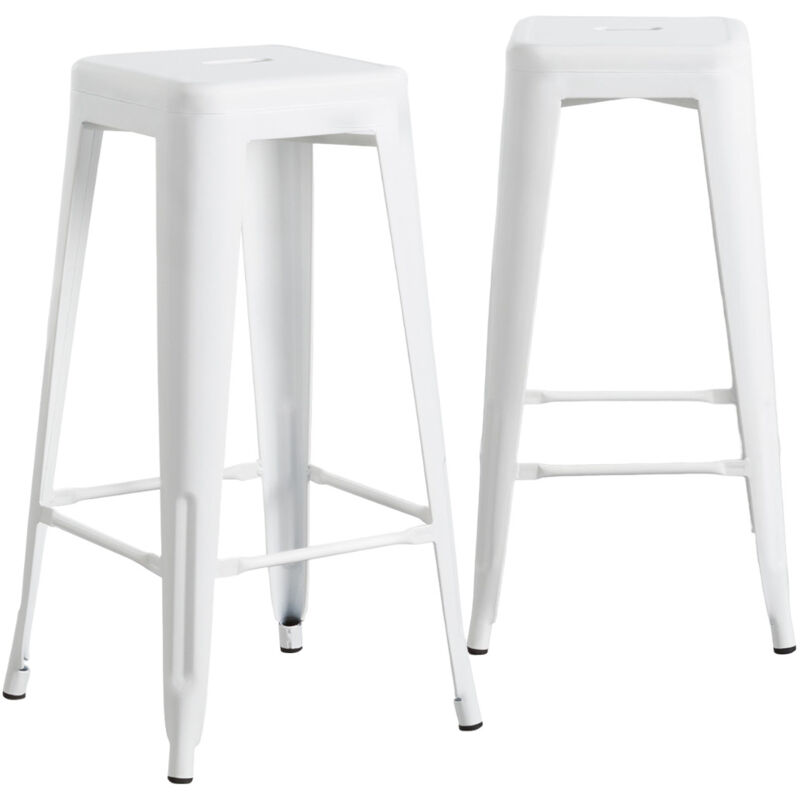 

Pack 2 Taburetes de Cocina Strong 43x43x77cm Thinia Home Color - Blanco