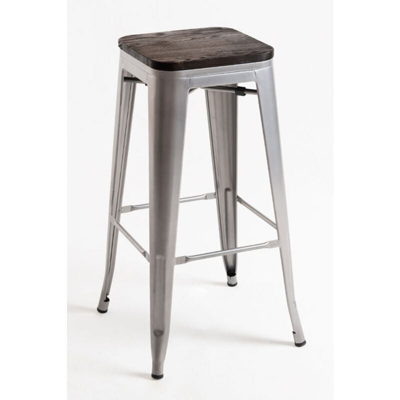 

Packs Taburetes Altos - Pack 2 Taburetes Torix Madera - Gris metalizado