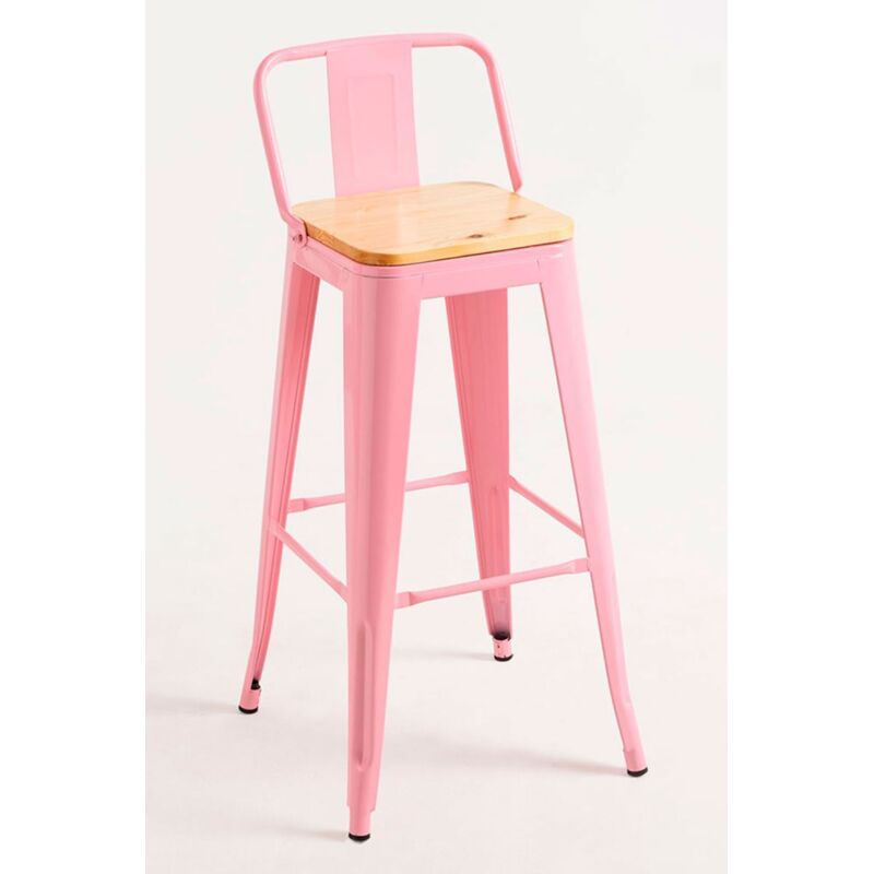 

Packs Taburetes Altos - Pack 2 Taburetes Torix Respaldo Madera Natural - Rosa