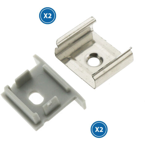 Pack 2 Tapones et 2 Grapas pour Perfil LM3767 - Ledme - LM3767A