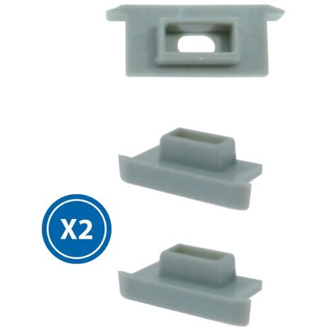 Pack 2 Tapones para Perfil  Blanco   IluminaShop