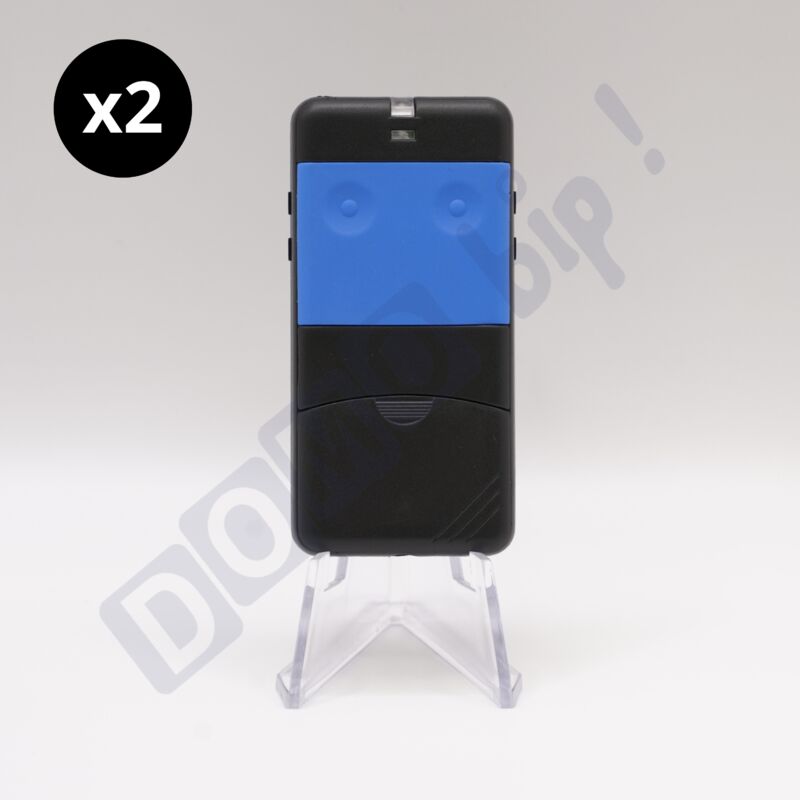 Lot de 2 télécommandes 2 canaux Cardin pour portails et porte de garage S435 TX2 - Fréquence 433,92MHz - Codage Rolling Code