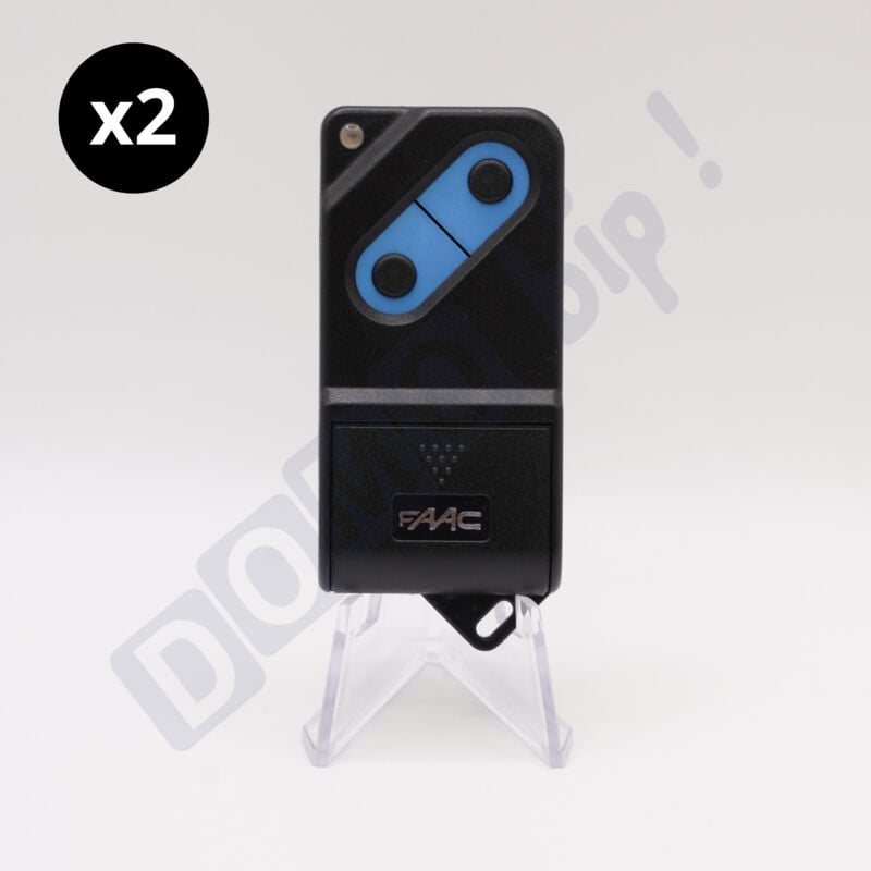 TM2 433 ds - Lot de 2 télécommandes pour portails et porte de garage à 2 boutons - 433,92 MHz - Code ds - Compatible récepteur ds - Réf. 7873892