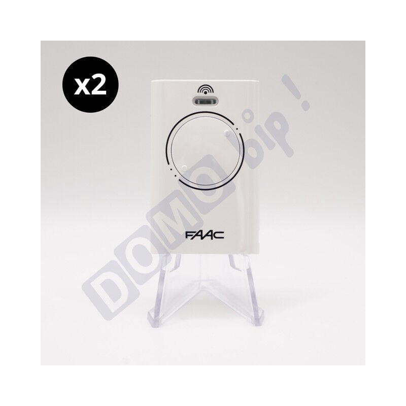 XT2 868 MHz Blanche (réf. 787009) - Lot de 2 télécommandes 2 Boutons pour portails et porte de garage - Fréquence 868,35 MHz - Télécommande Sécurisée