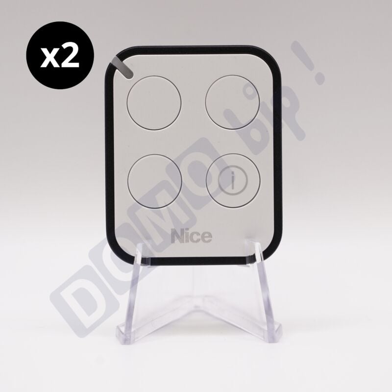 Lot de 2 télécommandes Nice on3ebd - émetteur à code tournant one3 bd bidirectionnel - 433,92 mhz