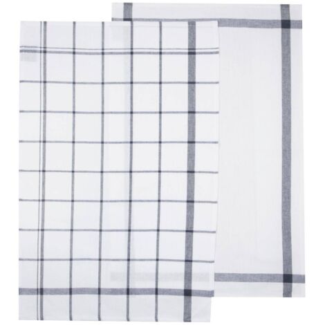 Pack 2 trapos de cocina, modelo cuadros azules, 45x70cm  68114
