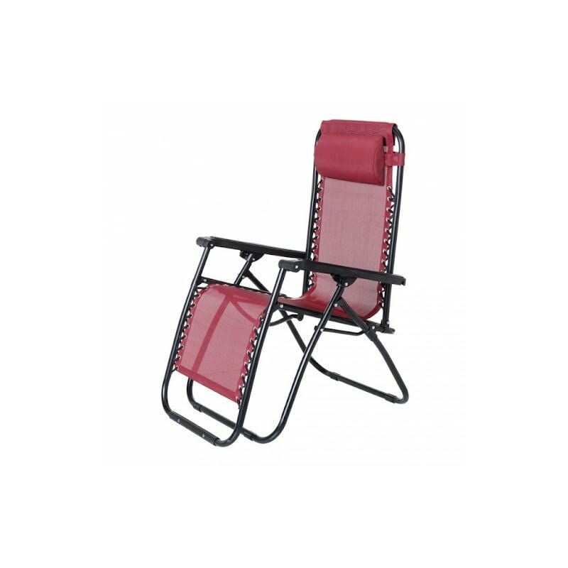 

Pack 2 Tumbonas Relax Acero Plegabable Granate
