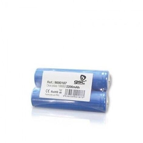Pack 2 unidades pila Recargable 18650 2200mAh GSC