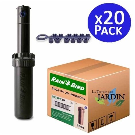 Pack 20 Aspersores de Riego Rain Bird 5004-PC 3/4''  Alcance 7,60 a 15,20 m  Aspersor Turbina ajustable 5000 5004 Rain Bird