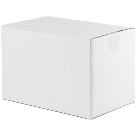 Pack 20 cajas cartón color blanco medidas interiores largoxanchoxalto en centímetros: 30x20x20 cm. Cajas cartón con solapas canal simple reforzado para envíos