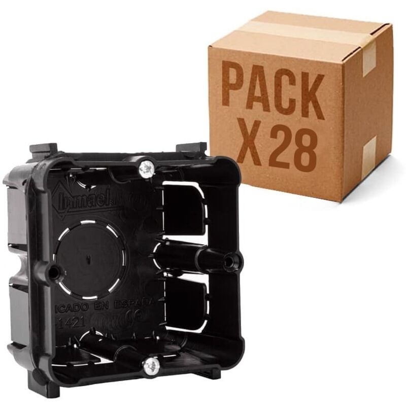 

Pack 20 Cajas universales de empotrar enlazable mecanismos
