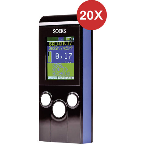 Pack 20 Détecteurs de Radioactivité Nucléaire Compteur Geiger Radiomètre Dosimètre - Soeks 01M - Mesure Gamma Beta X Ray ALAR