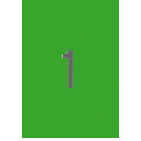 PACK 20 HOJAS (20 UDS) ETIQUETAS VERDES 210X297MM APLI 1602.
