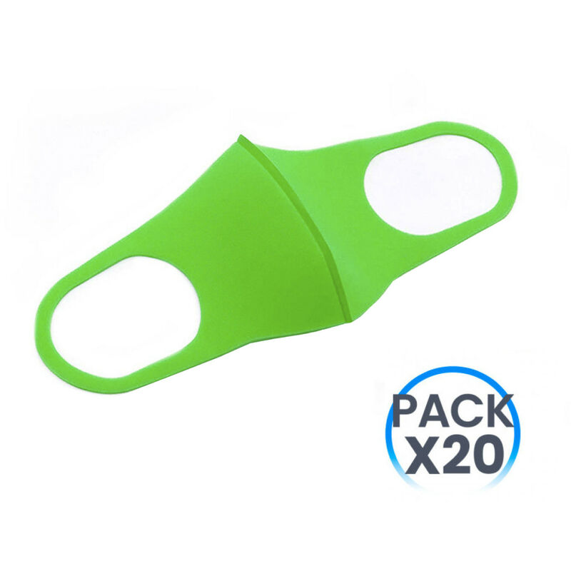 

Pack 20 Mascarillas Reutilizables Infantil O91 Color - Verde