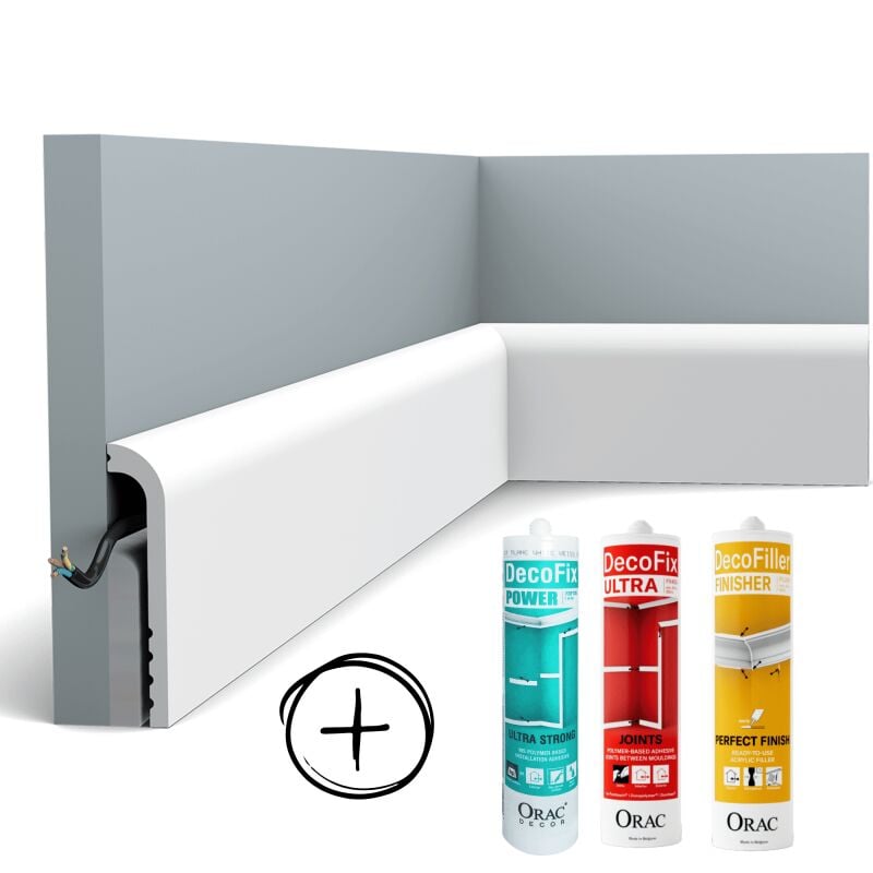 Pack 20 mètres linéaires SX185 + colles L200 x H12 x L2,5 cm - L200 x H12 x L2,5 cm - ORAC DECOR