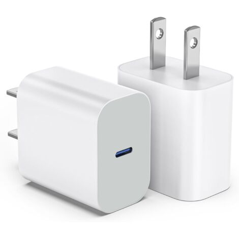 Pack 20W USB C Charging Pad for iPhone 17 16 - Fast Charging Wall Charger with Type-C Power Adapter for iPhone 17/16/16 Pro Max/16 Plus/15/14/13/12/11/Xs/X, for iPad Pro