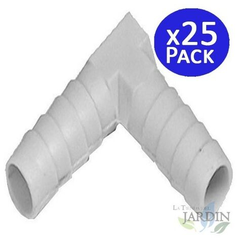 Pack 25 x Codo 10mm para tubería flexible